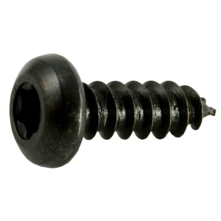 Midwest Fastener Sheet Metal Screw, #8 x 1/2 in, Black Steel Pan Head Torx Drive, 25 PK 36885